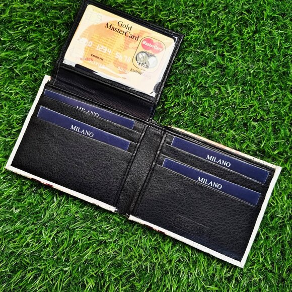 Virgin Mary Printed Leather Bifold Men’s Wallet, Slim, Durable Men's Wallet - Picture 2 of 6